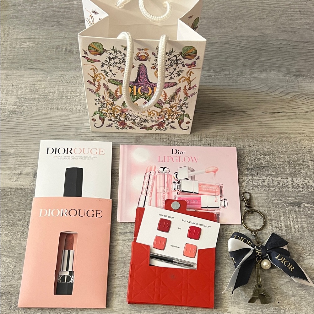 Dior Rouge and Lip Glow Set with Elegant Gift Bag